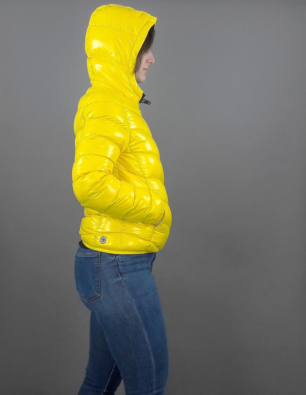 Colmar Piumino Corto Donna Giallo Cappuccio Fisso