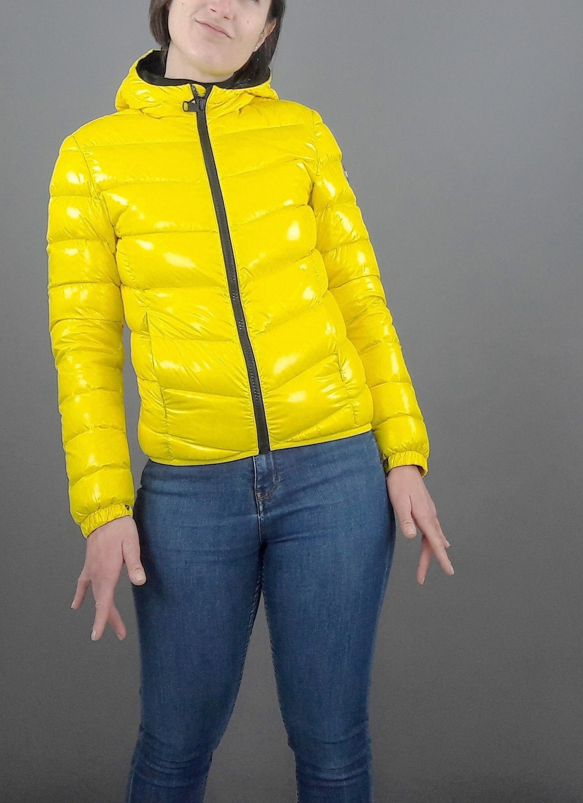 Colmar Piumino Corto Donna Giallo Cappuccio Fisso