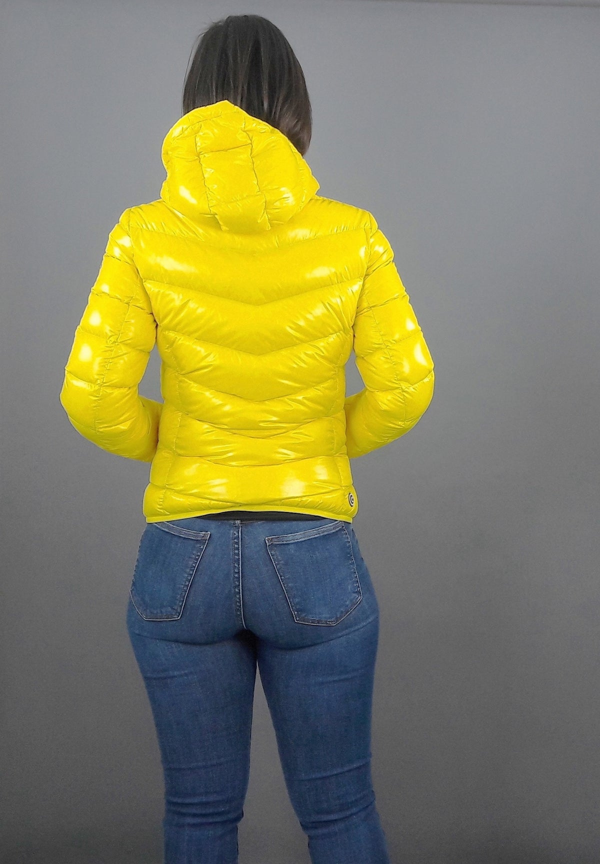 Colmar Piumino Corto Donna Giallo Cappuccio Fisso