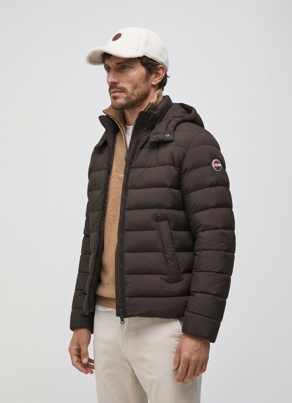 Colmar Piumino Uomo Nylon Marrone Scuro