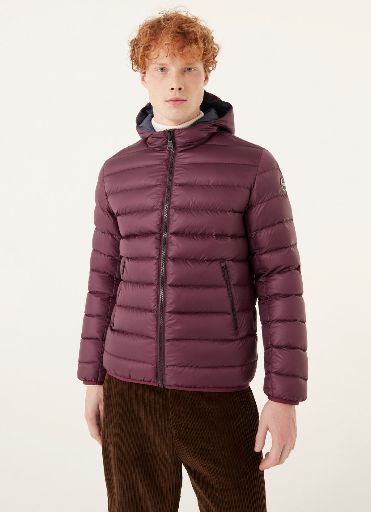 Colmar Piumino Uomo Tessuto Tecnico Bordeaux Cappucio Fisso