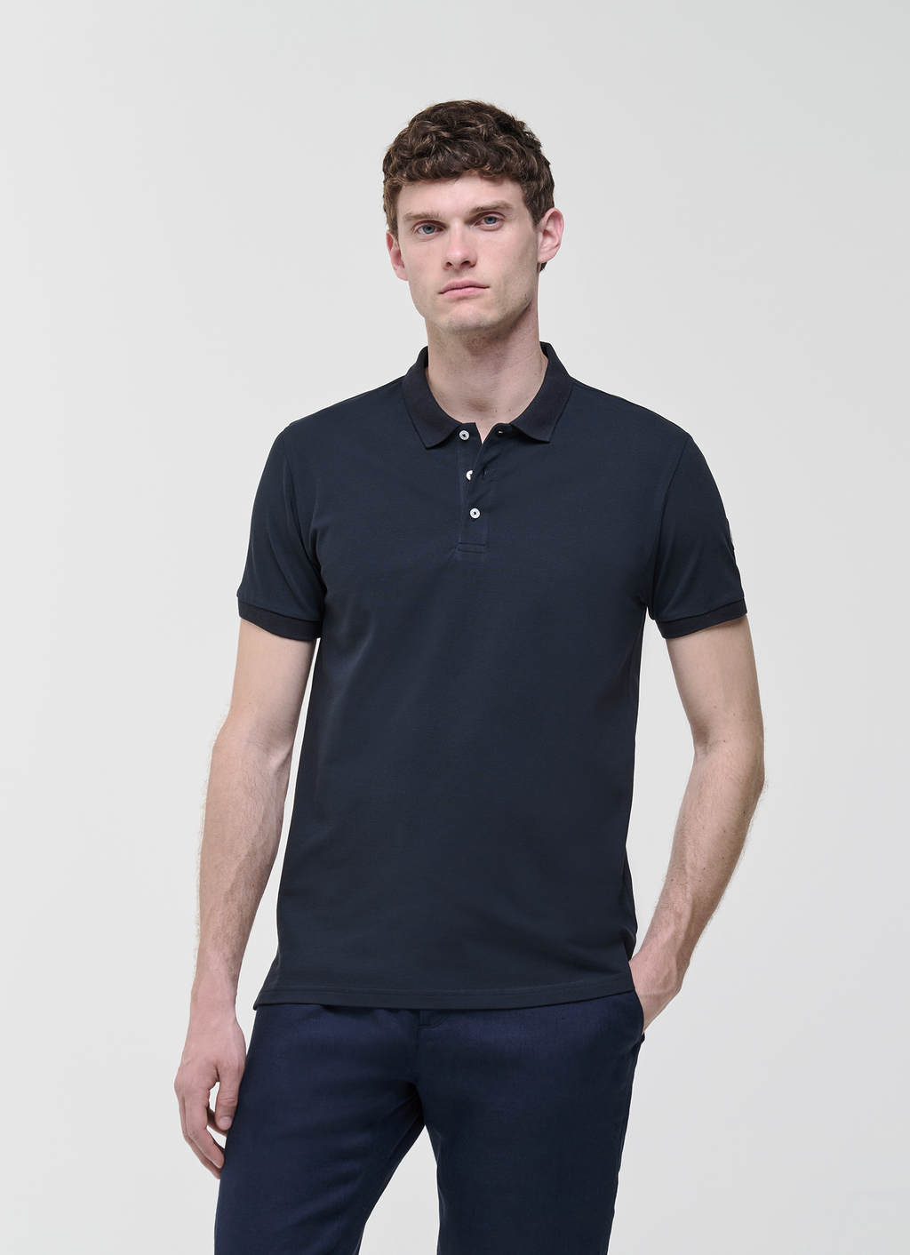 Colmar Polo Uomo Cotone Stretch Blu Scuro