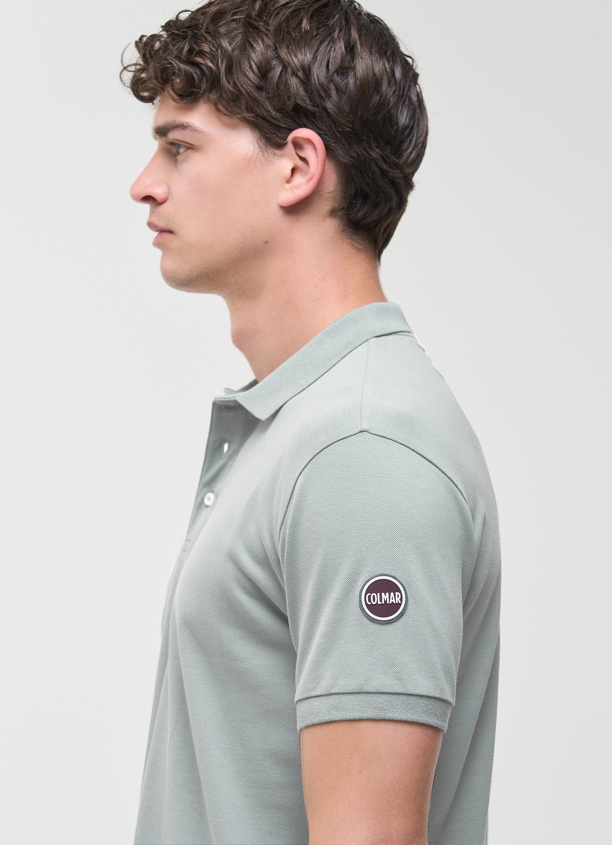 Colmar Polo Uomo Cotone Stretch Grigio Chiaro