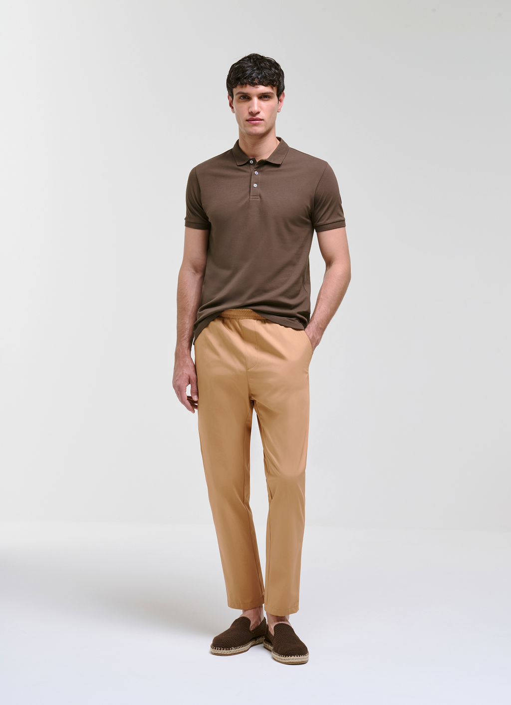 Colmar Polo Uomo Cotone Stretch Marrone