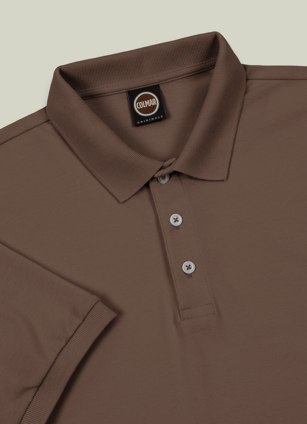 Colmar Polo Uomo Cotone Stretch Marrone