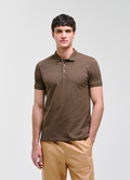 Colmar Polo Uomo Cotone Stretch Marrone