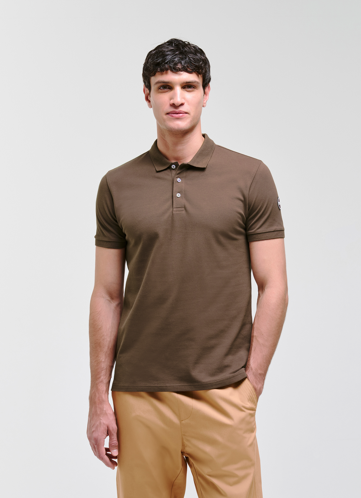 Colmar Polo Uomo Cotone Stretch Marrone