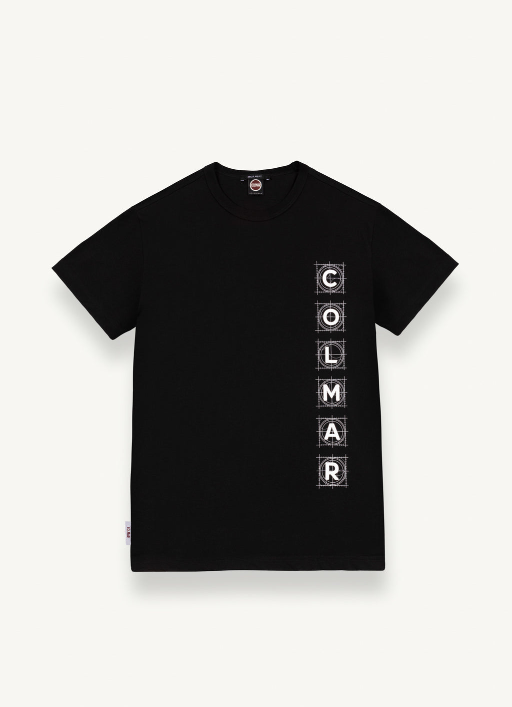 Colmar T-Shirt Uomo Logo In Rilievo Cotone Nero