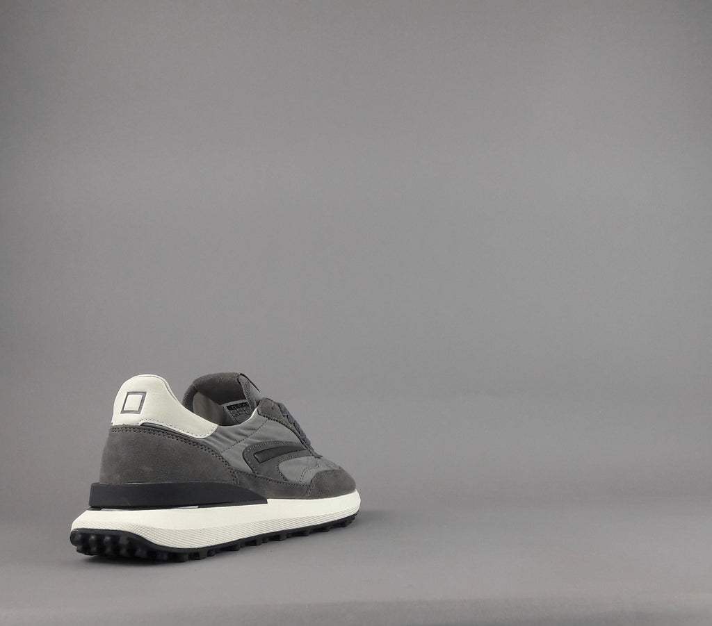 D.A.T.E. Athleta Uomo Camoscio E Tela Grigio Scuro