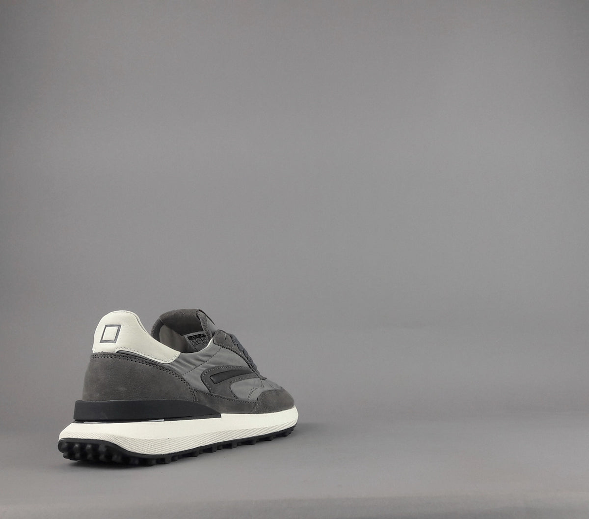 D.A.T.E. Athleta Uomo Camoscio E Tela Grigio Scuro