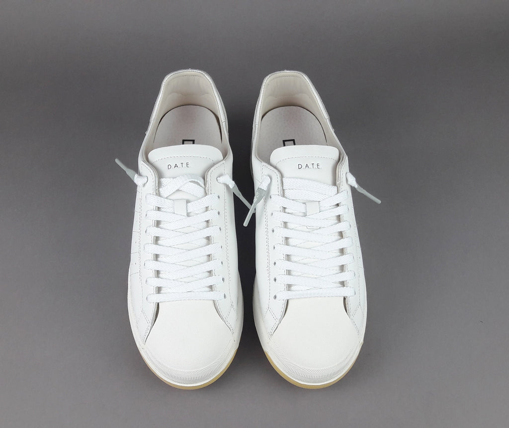 D.A.T.E. Base Sneakers Uomo Pelle Bianco