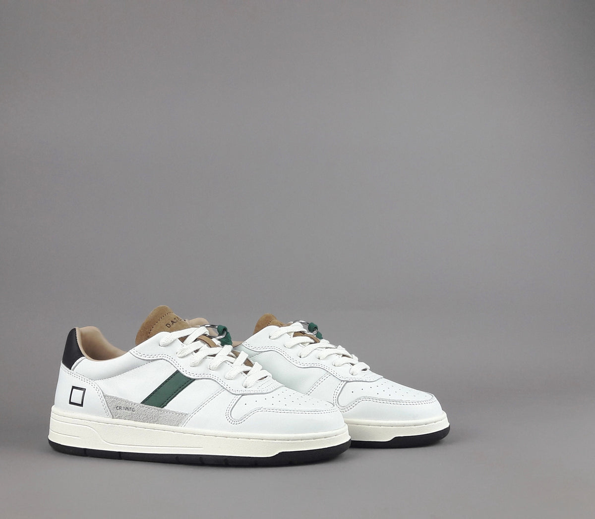 D.A.T.E. Court Uomo Pelle Bianco