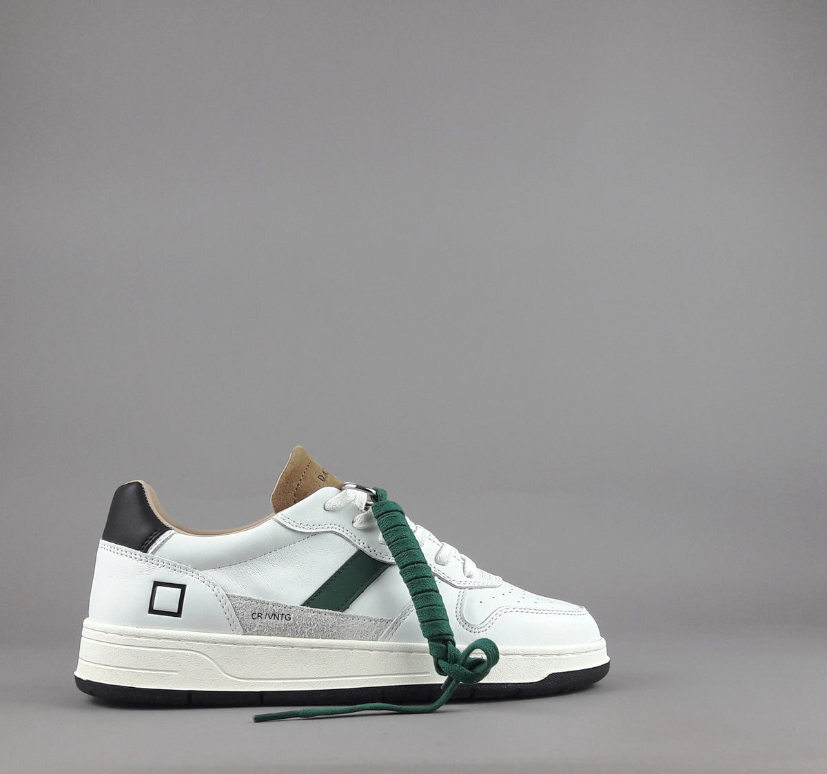 D.A.T.E. Court Uomo Pelle Bianco