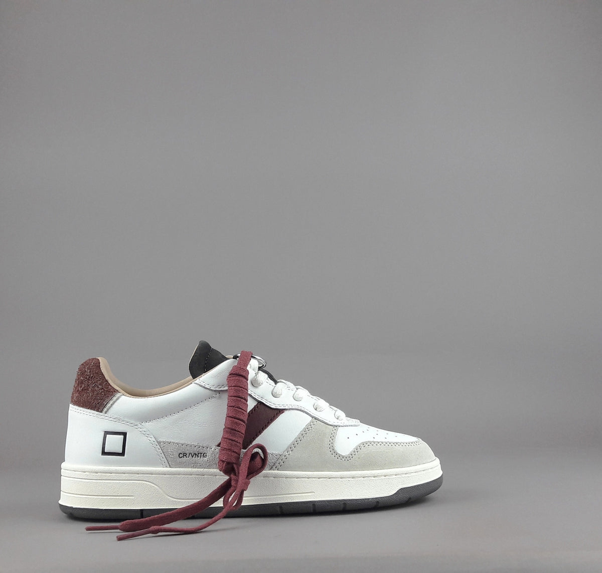 D.A.T.E. Court Uomo Pelle E Camoscio Bianco