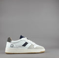 D.A.T.E. Court Uomo Pelle E Camoscio Bianco