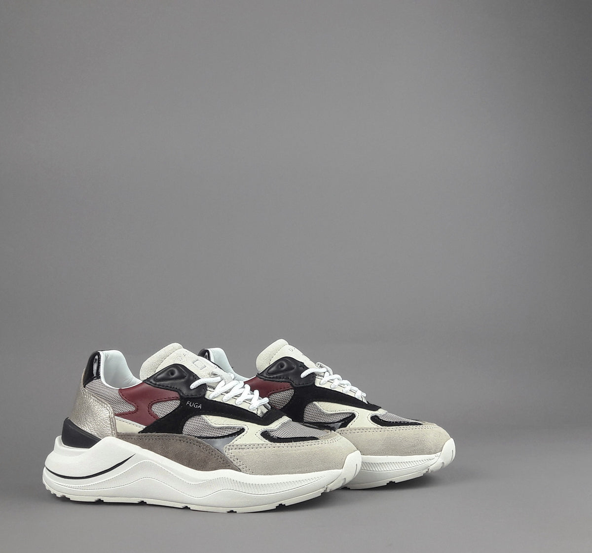 D.A.T.E. Fuga Sneakers Donna Camoscio Tela Avorio