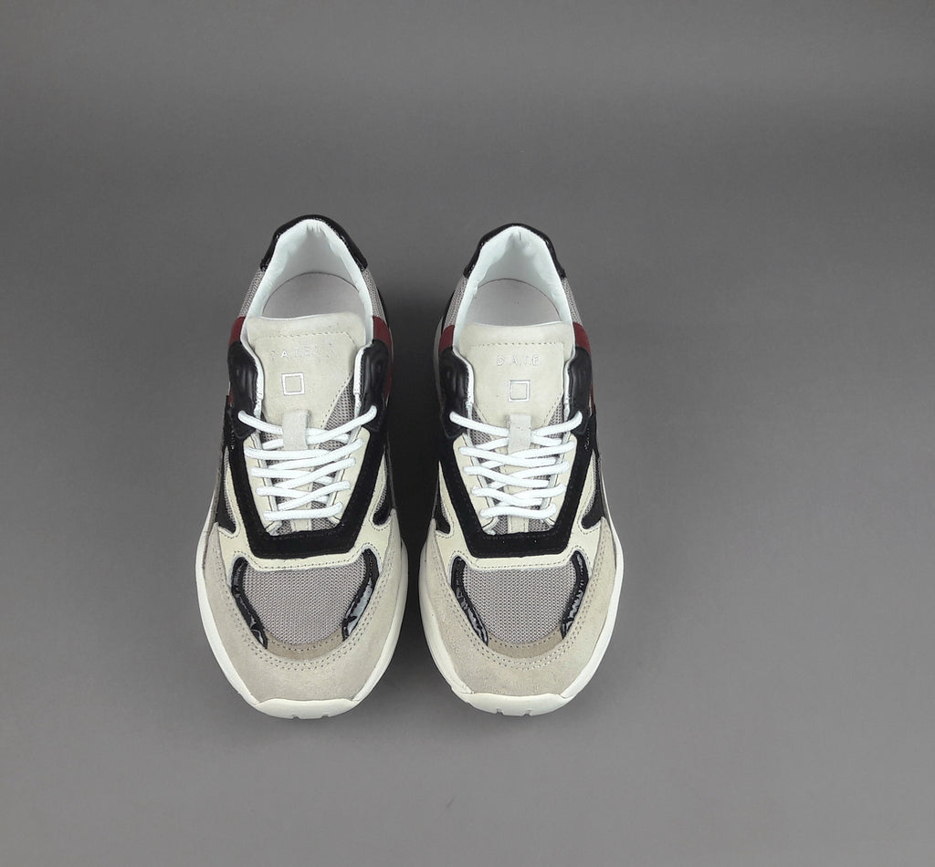 D.A.T.E. Fuga Sneakers Donna Camoscio Tela Avorio