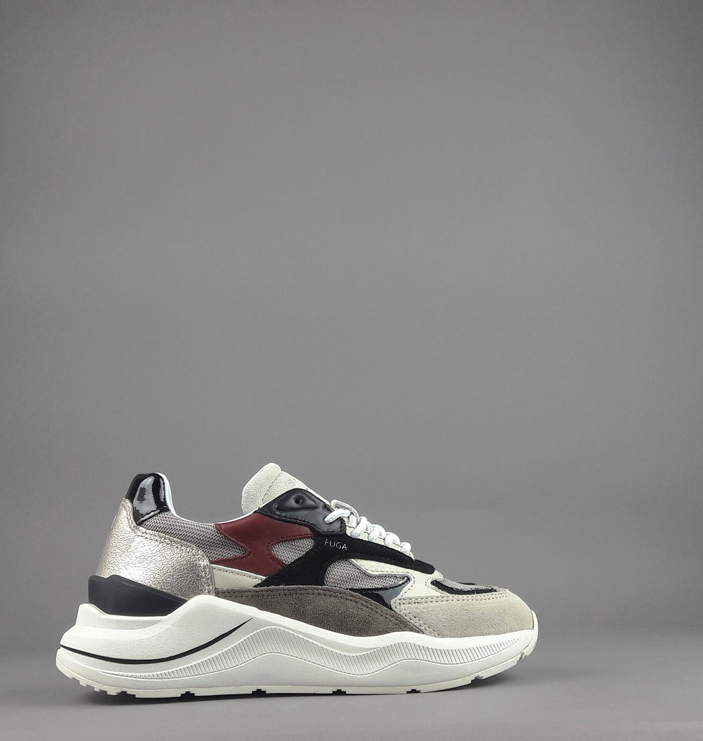 D.A.T.E. Fuga Sneakers Donna Camoscio Tela Avorio