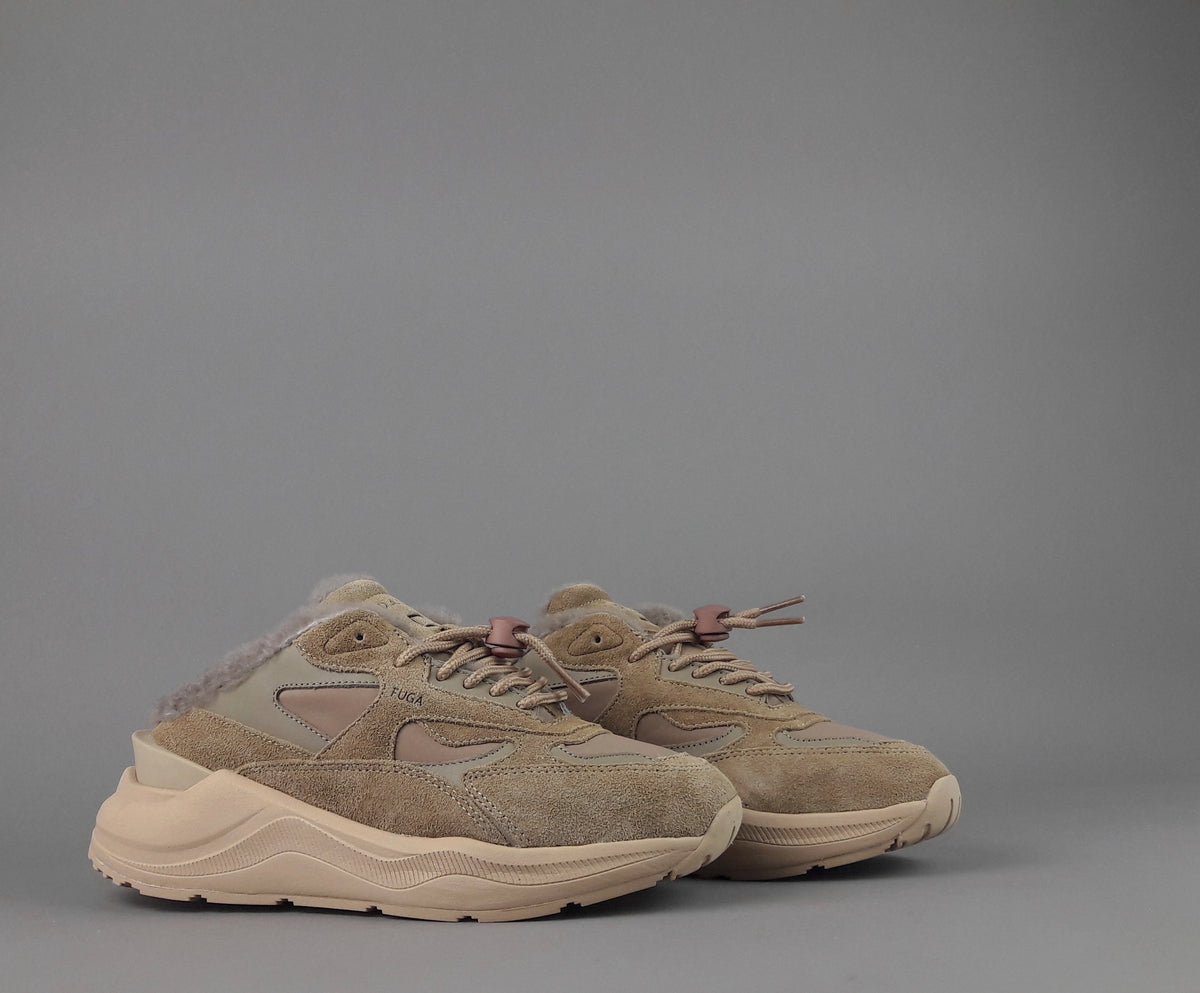 D.A.T.E. Fuga Sneakers Sabot Donna Camoscio E Tela Fango