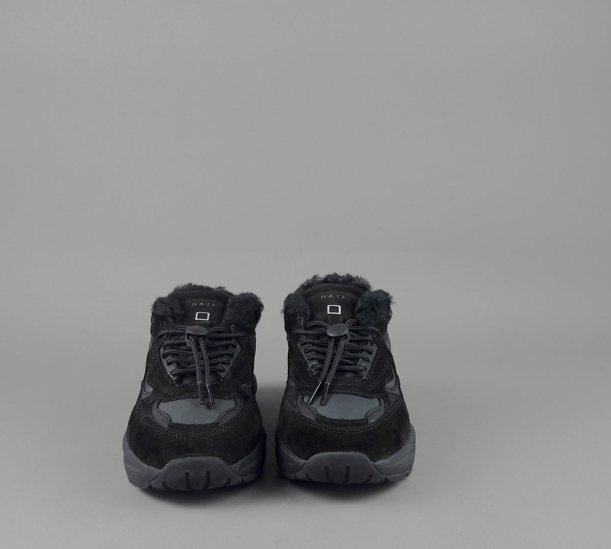 D.A.T.E. Fuga Sneakers Sabot Donna Camoscio E Tela Nero