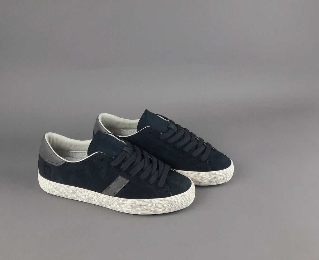 D.A.T.E. Hill Low Uomo Camoscio Blu Scuro