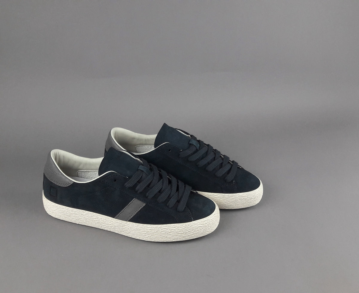 D.A.T.E. Hill Low Uomo Camoscio Blu Scuro