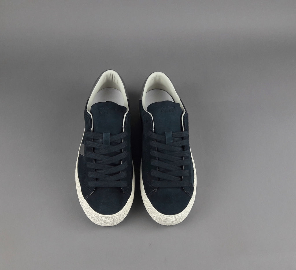 D.A.T.E. Hill Low Uomo Camoscio Blu Scuro