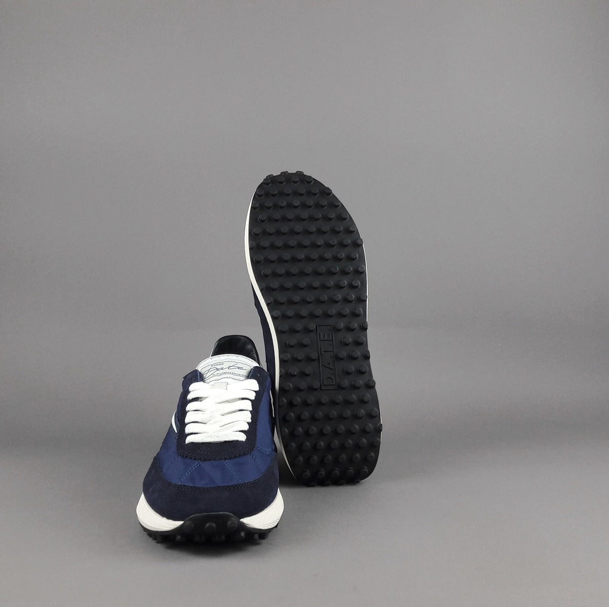 D.A.T.E. Sneakers Athleta Uomo Camoscio E Tela Blu Scuro