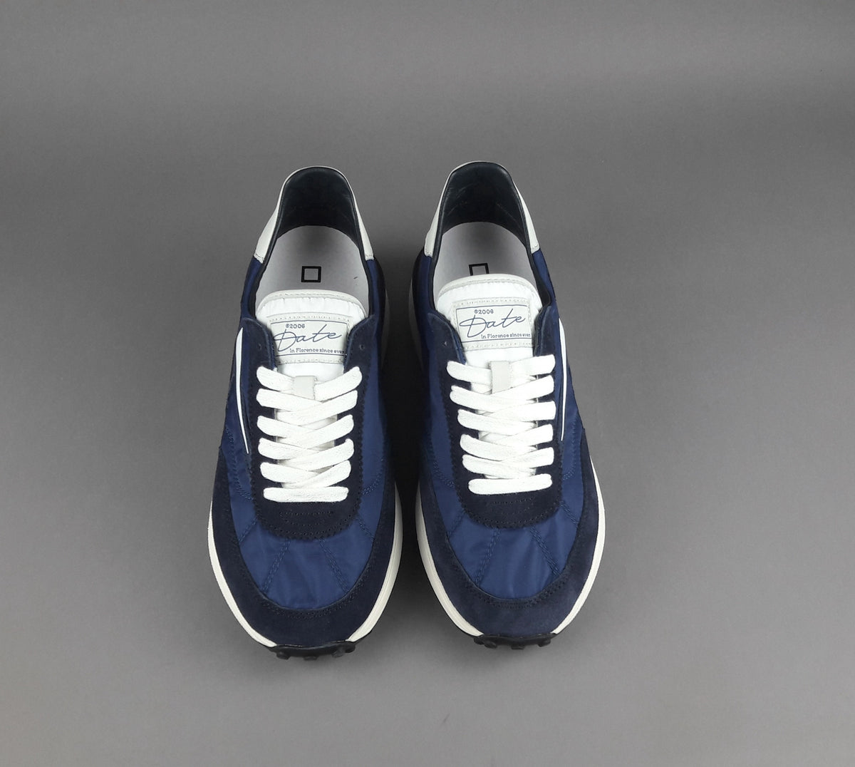 D.A.T.E. Sneakers Athleta Uomo Camoscio E Tela Blu Scuro