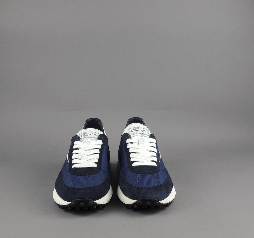 D.A.T.E. Sneakers Athleta Uomo Camoscio E Tela Blu Scuro