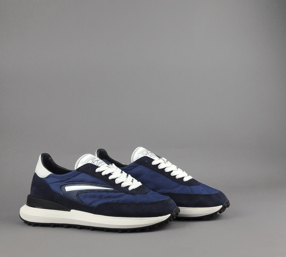 D.A.T.E. Sneakers Athleta Uomo Camoscio E Tela Blu Scuro