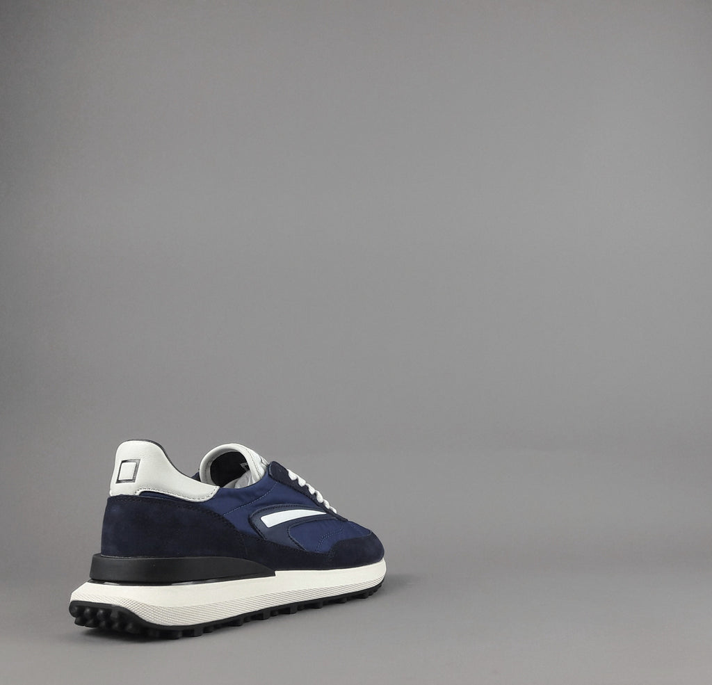 D.A.T.E. Sneakers Athleta Uomo Camoscio E Tela Blu Scuro