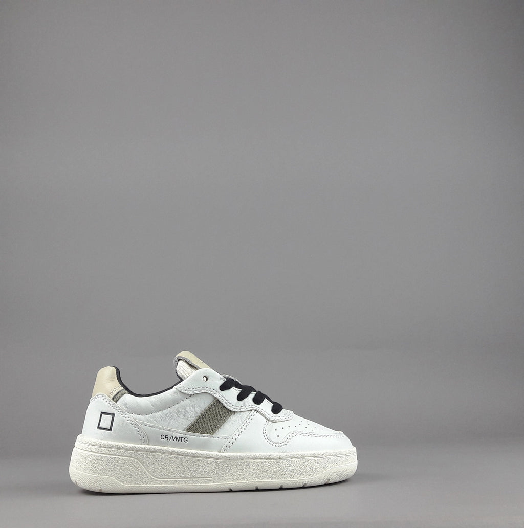D.A.T.E. Sneakers Court 2.0 Junior Pelle Bianco