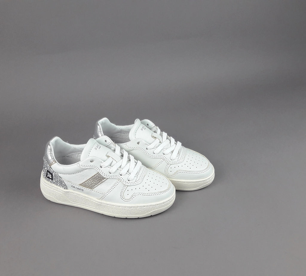D.A.T.E. Sneakers Court 2.0 Junior Pelle Bianco
