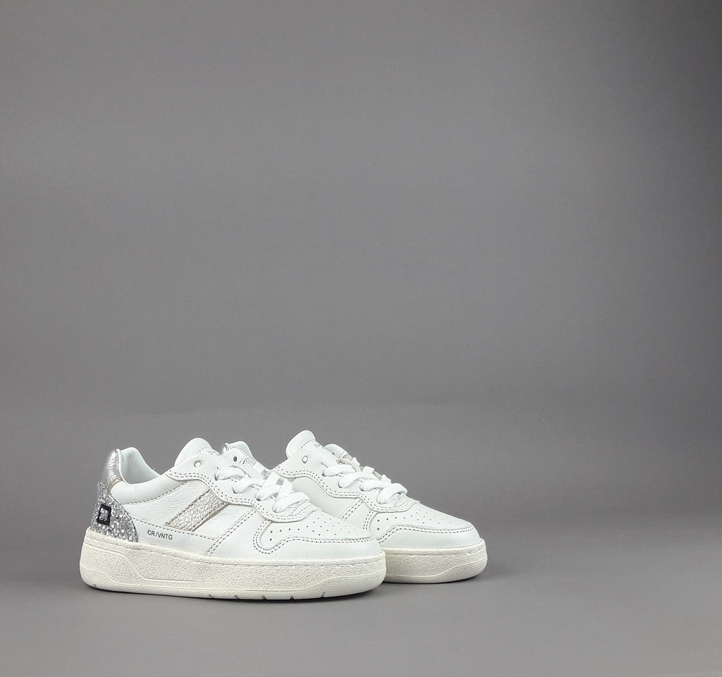 D.A.T.E. Sneakers Court 2.0 Junior Pelle Bianco