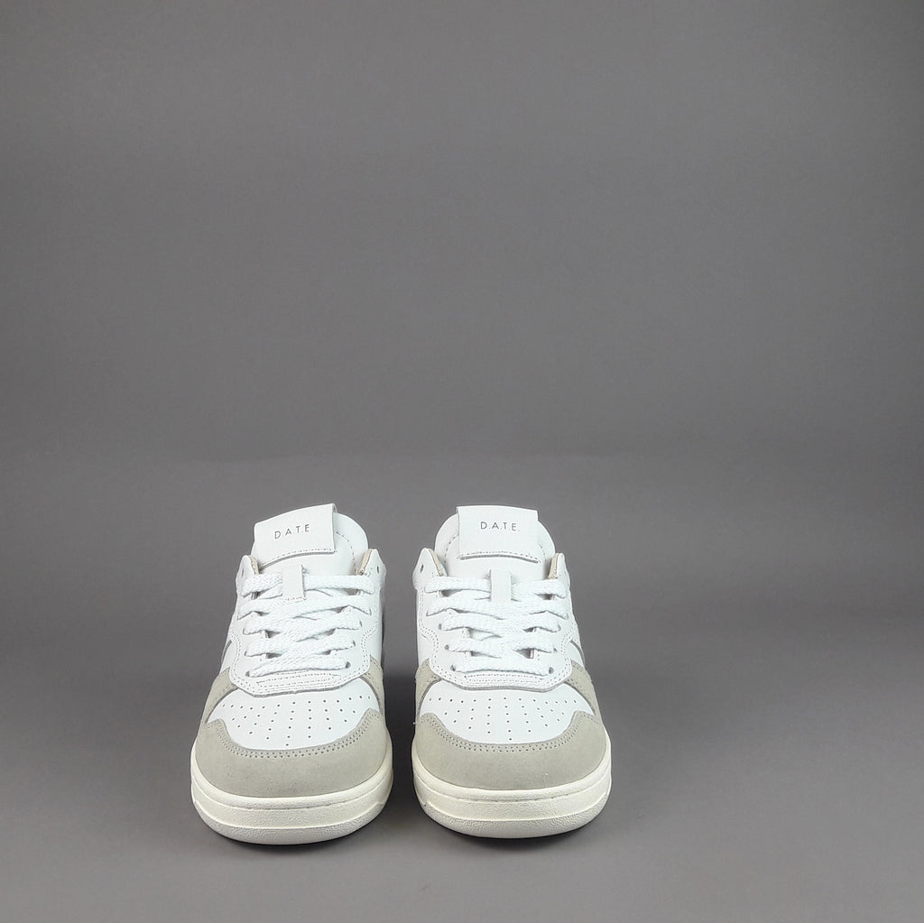 D.A.T.E. Sneakers Court Donna Camoscio e Pelle Ghiaccio / Bianco