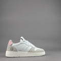 D.A.T.E. Sneakers Court Donna Camoscio e Pelle Ghiaccio / Bianco
