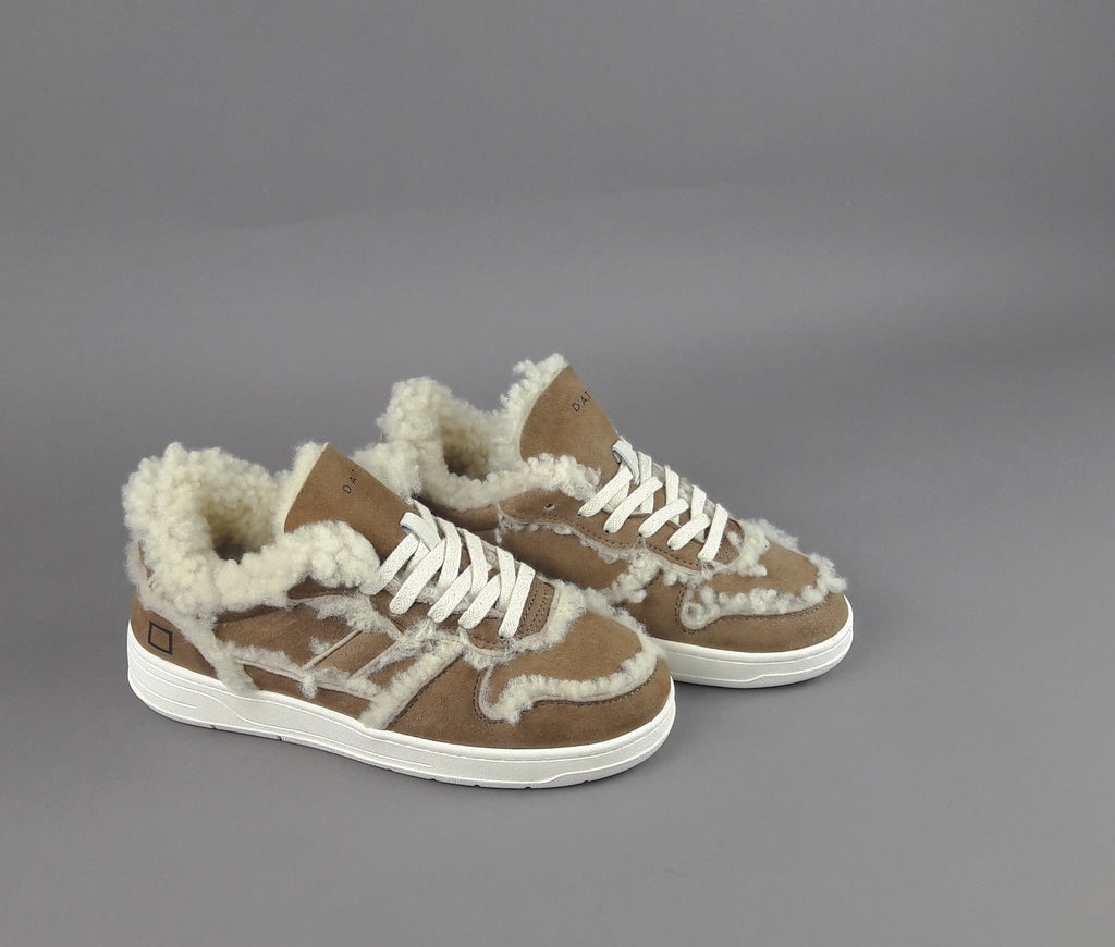 D.A.T.E. Sneakers Court Donna Montone Marrone Chiaro