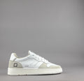 D.A.T.E. Sneakers Court Uomo Pelle Camoscio Bianco Beige