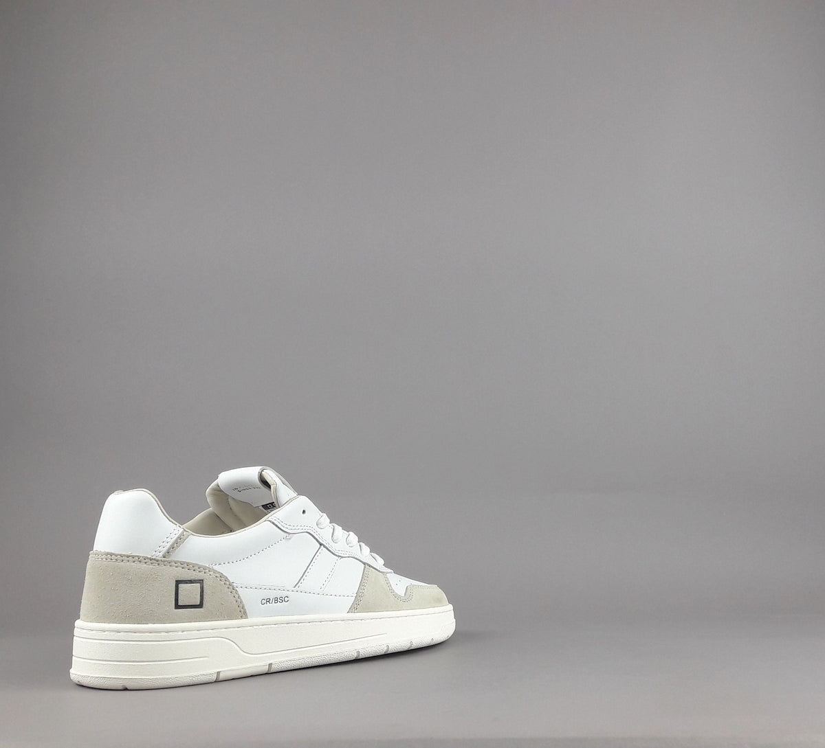 D.A.T.E. Sneakers Court Uomo Pelle Camoscio Bianco Beige