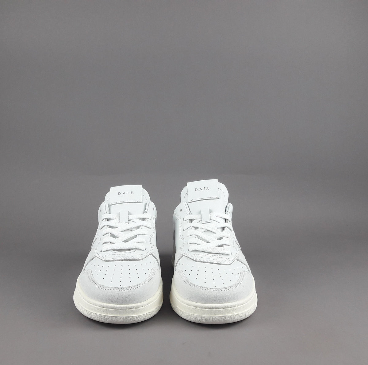 D.A.T.E. Sneakers Court Uomo Pelle Camoscio Bianco