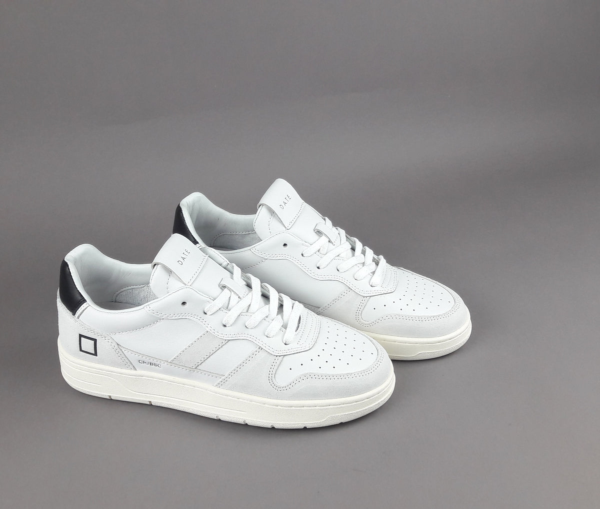 D.A.T.E. Sneakers Court Uomo Pelle Camoscio Bianco