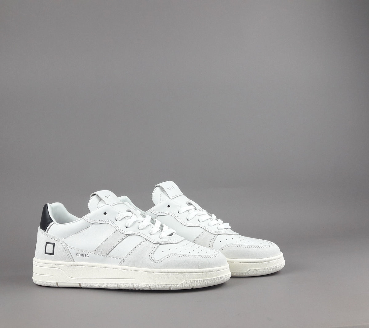 D.A.T.E. Sneakers Court Uomo Pelle Camoscio Bianco
