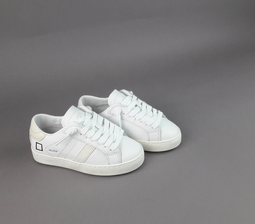 D.A.T.E. Sneakers Hill Low Calf Junior Pelle Bianco