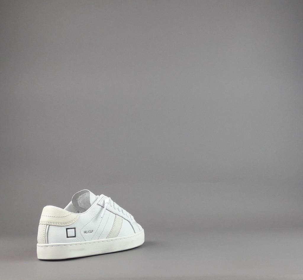 D.A.T.E. Sneakers Hill Low Calf Junior Pelle Bianco