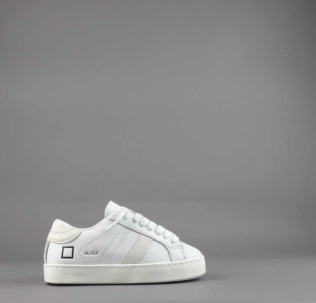 D.A.T.E. Sneakers Hill Low Calf Junior Pelle Bianco