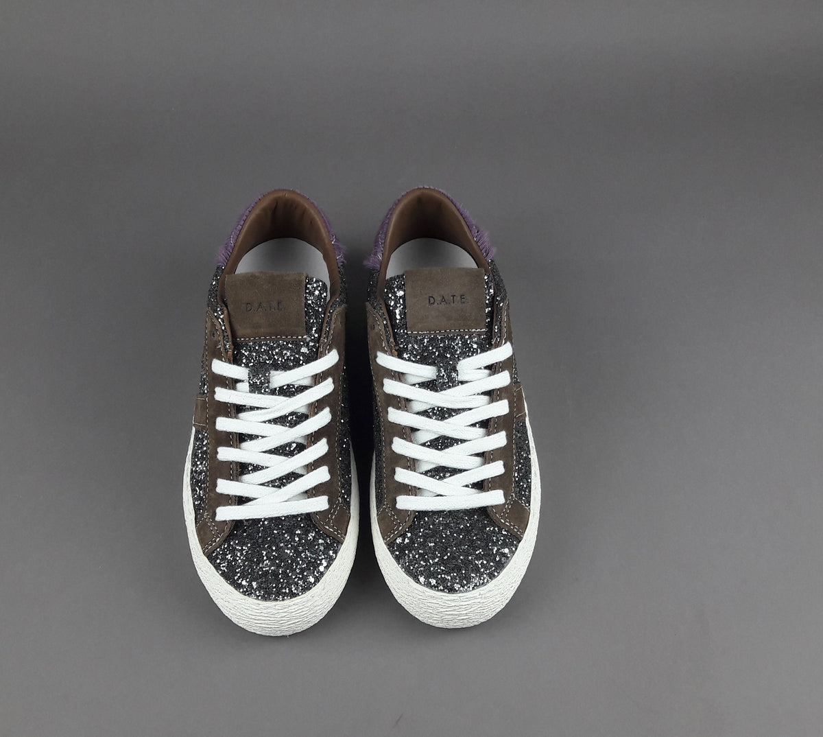 D.A.T.E. Sneakers Hill Low Donna Glitter Antracite