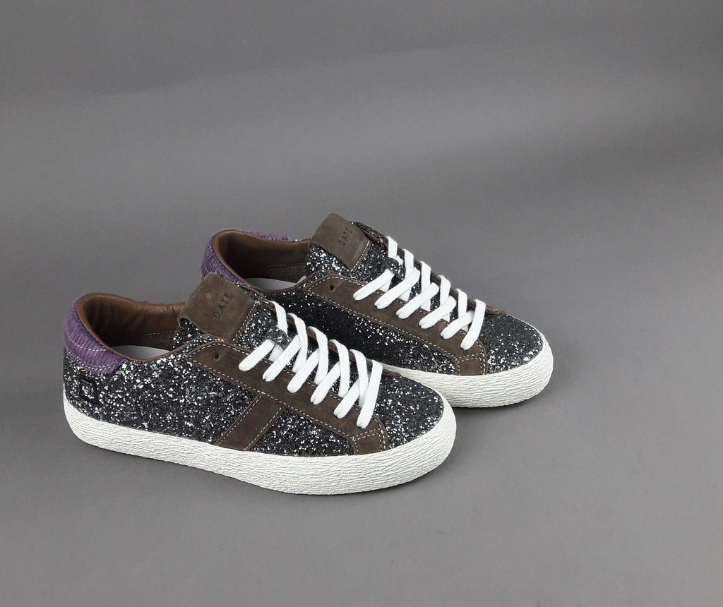 D.A.T.E. Sneakers Hill Low Donna Glitter Antracite
