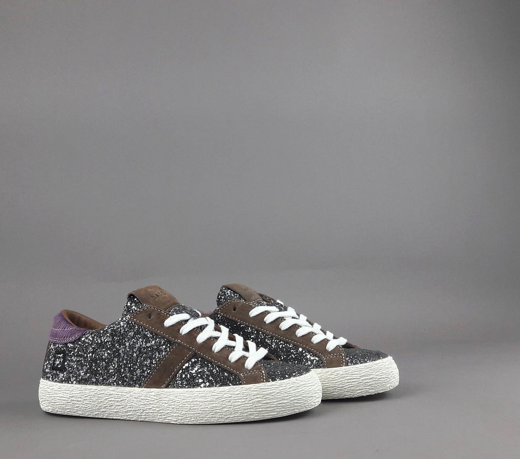 D.A.T.E. Sneakers Hill Low Donna Glitter Antracite