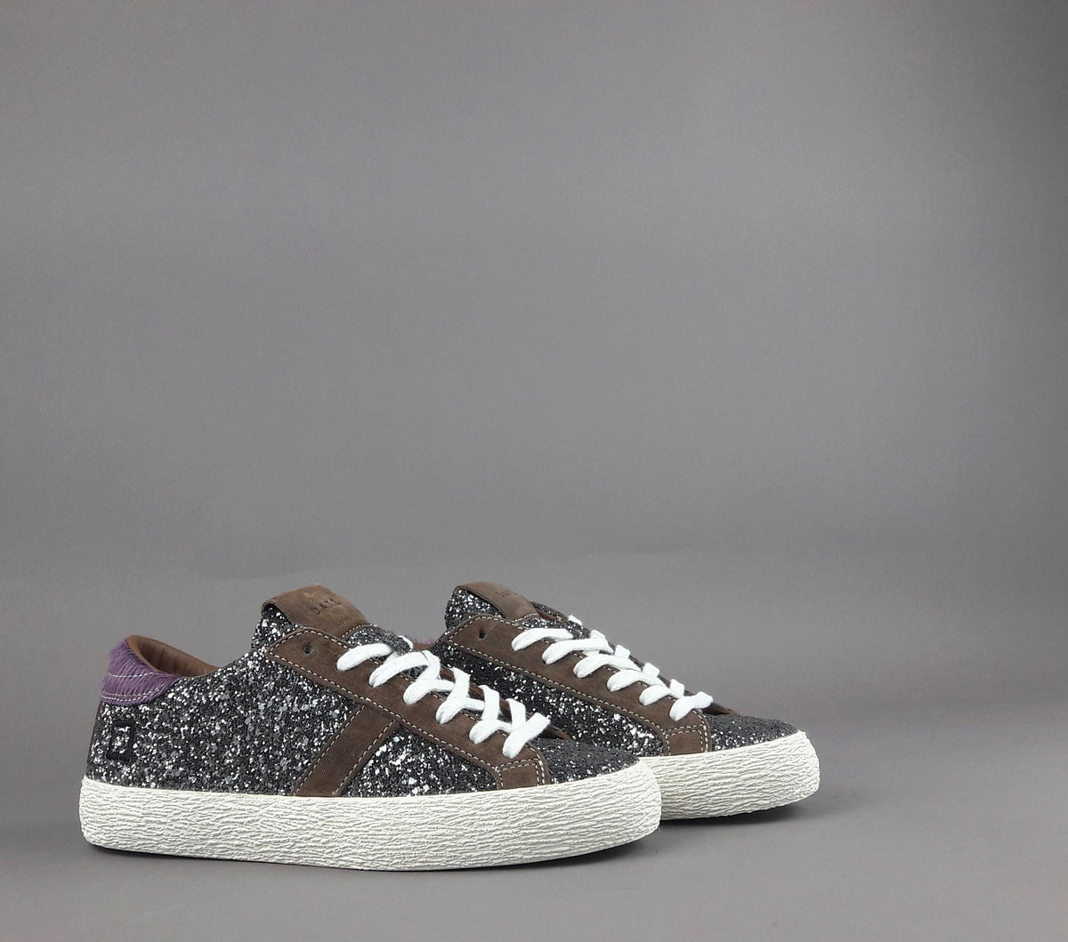 D.A.T.E. Sneakers Hill Low Donna Glitter Antracite